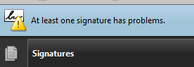 Adobe Reader or Acrobat displays a At least one signature has problems  message when signed PDF is opened - Foxit PDF SDK