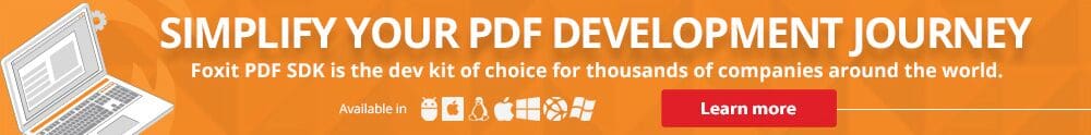 Simplify your PDF Development Journey